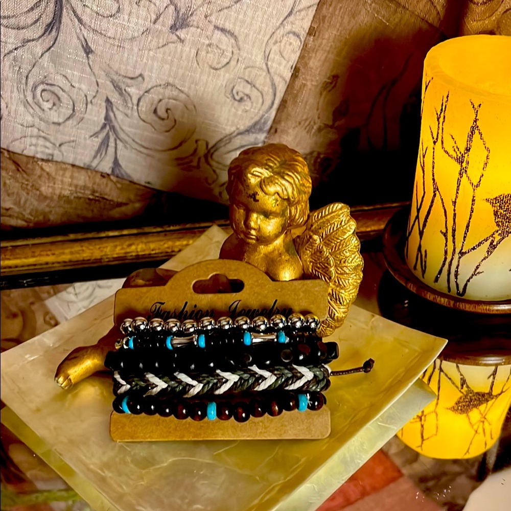 Men’s Fashion Jewelry Multicolor Bracelet Set